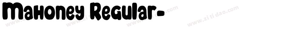 Mahoney Regular字体转换